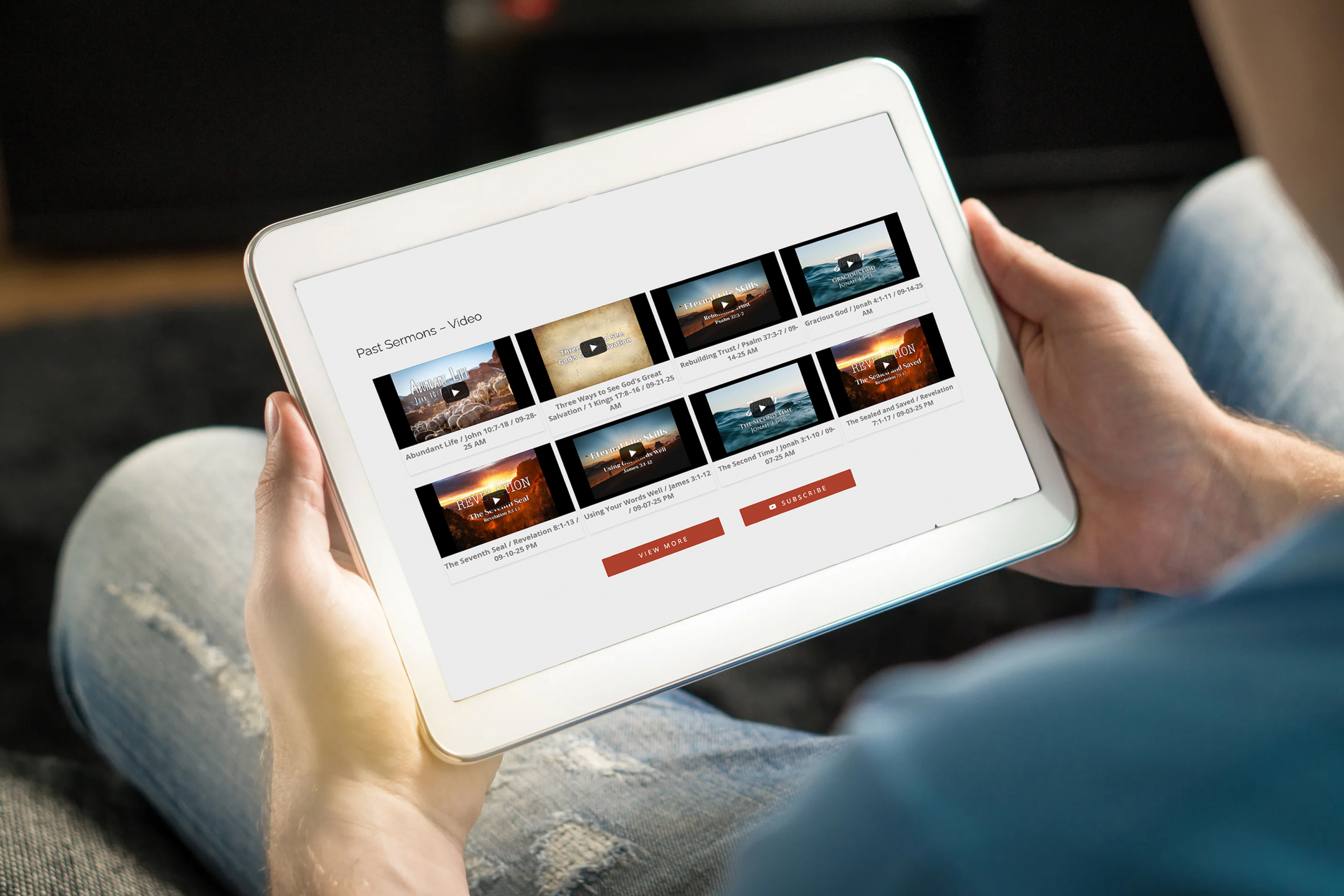 SermonArchiveTablet church livestream services